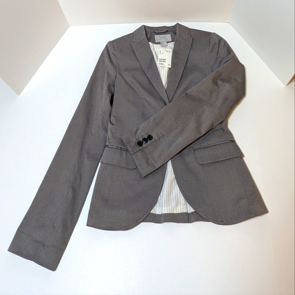 H&M Grey Blazer Size 4 - Picture 3 of 7